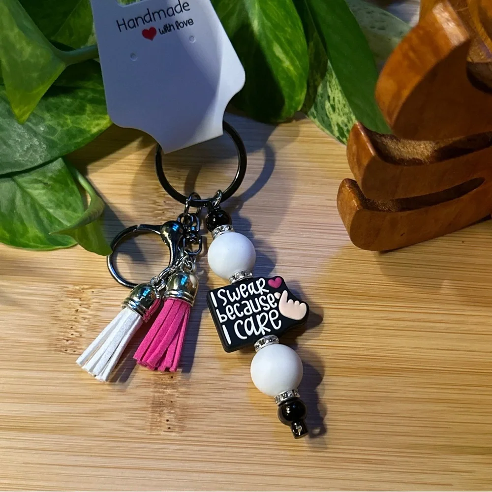 Funny Keychain‎ 😂 Handmade Silicone Beads | Sassy Gift Idea
